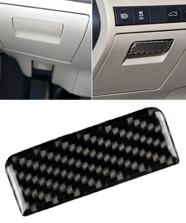 Car Carbon Fiber Main Driving Storage Box Handle Decorative Sticker for Toyota Eighth Generation Camry 2018-2019