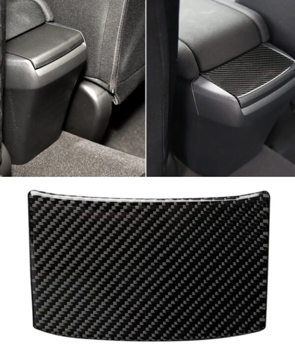 Car Carbon Fiber Rear Sundries Cover Decorative Sticker for Honda Tenth Generation Civic 2016-2019
