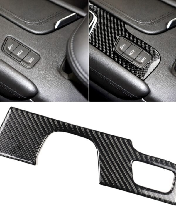 Car Carbon Fiber Gear Position Panel Decorative Sticker for Cadillac XT5 2016-2017, Left Drive
