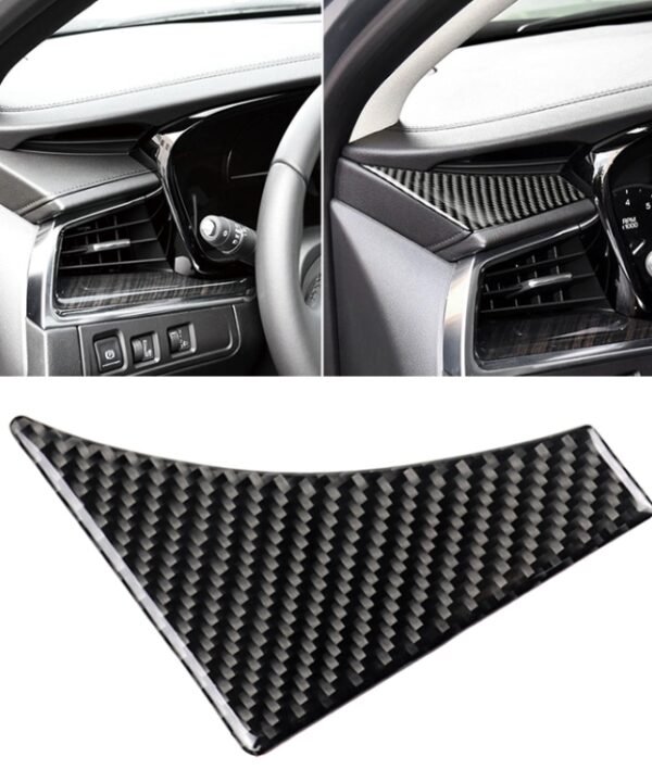 Car Carbon Fiber Main Driving Triangle Decorative Sticker for Cadillac XT5 2016-2017, Left Drive