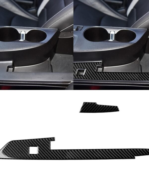 2 in 1 Car Carbon Fiber Central Control Stripe Decorative Sticker for Chevrolet Camaro 2017-2019