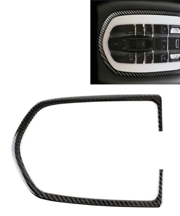 Carbon Fiber Car Dome Light Panel Decorative Sticker for Porsche Macan