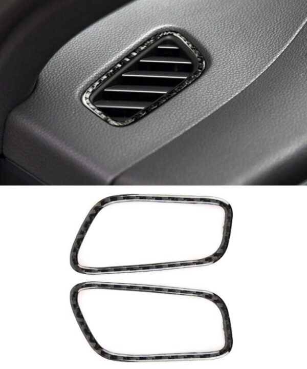 2 PCS Carbon Fiber Car Left and Right Air Outlet Panel Decorative Sticker for Porsche Macan