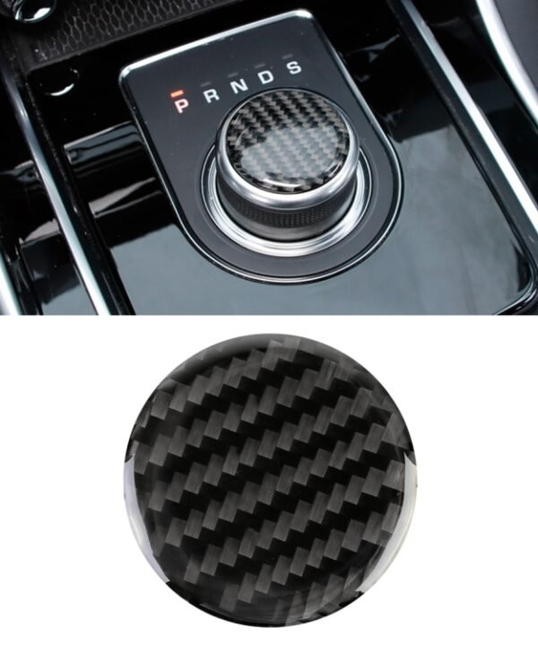 Carbon Fiber Car Gear Decorative Sticker for Jaguar F-PACE 2016-2020