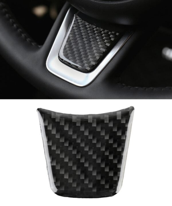 Carbon Fiber Car Steering Wheel Decorative Sticker for Jaguar F-PACE 2016-2020