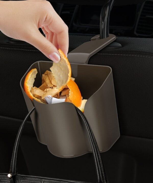 Car Back Seat Hook Trash Rubbish Garbage Can Mobile Phone Holder Storage Box