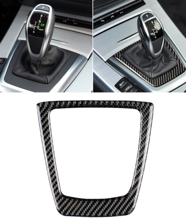 Car Carbon Fiber Gear Position Panel  Solid Color Decorative Sticker for BMW Z4 2009-2015