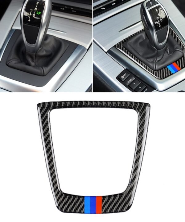 Car Carbon Fiber Gear Position Panel Decorative Three Color Sticker for BMW Z4 2009-2015