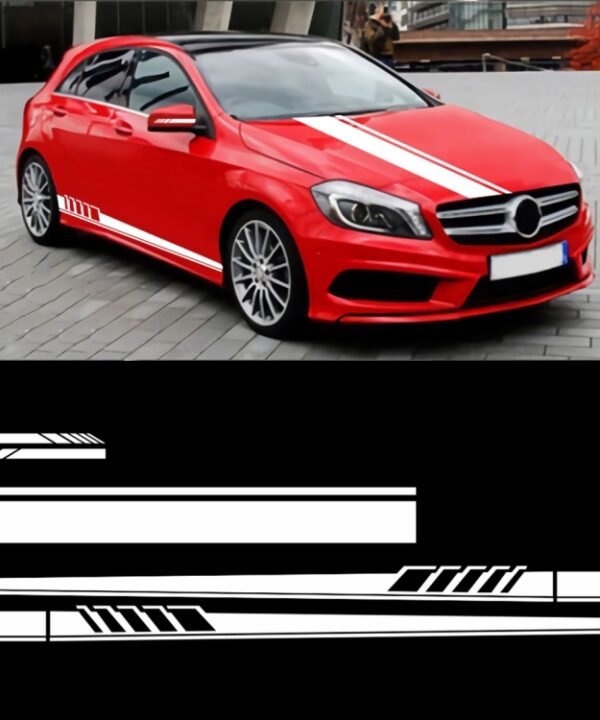 5 in 1 Car Styling Stripe Hood PVC Sticker Auto Decorative Sticker, D-935