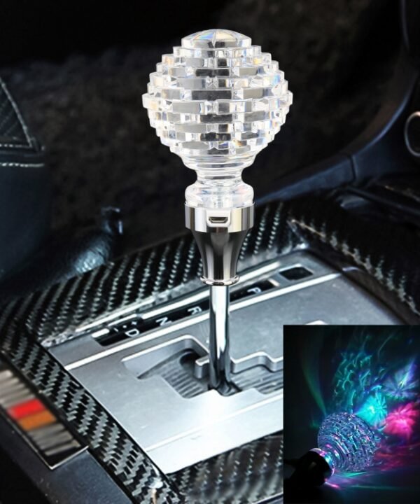 Universal Car Nest Shaped Crystal Gear Head Gear Shift Knob with Light