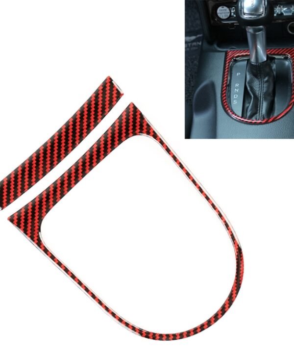 2 in 1 Car Carbon Fiber Gear Frame Decorative Sticker for Ford Mustang 2015-2020