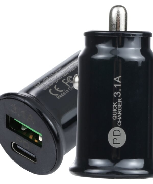 TE-339PD 3.1A PD USB-C / Type-C + USB Interface Mini Fast Charging Car Charger