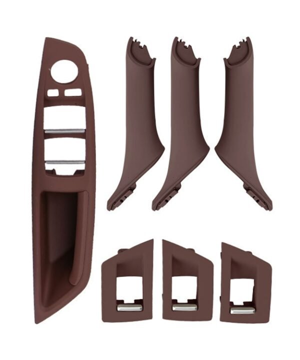 Car Imported Version Inside Doors Handle Pull Trim Cover 5141 7225 873 for BMW F10 F18, Left Driving, Imported Version (Wine Red), Imported Version (Dark Coffee), Imported Version (Beige White), Imported Version (Grey), Imported Version (Beige)