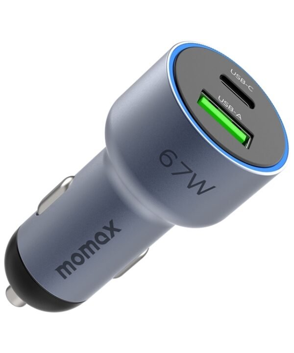 MOMAX UC16E 67W USB-C / Type-C + USB Dual Ports Car Charger