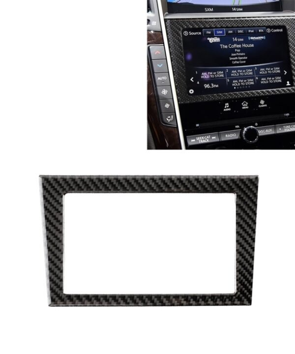 Car Carbon Fiber Navigation Frame Decorative Sticker for Infiniti Q50 / Q60 2014-2020