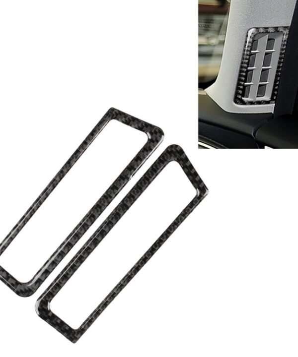 2 PCS Car Carbon Fiber A Column Air Outlet Frame Decorative Sticker for Infiniti Q50 / Q60 2014-2020
