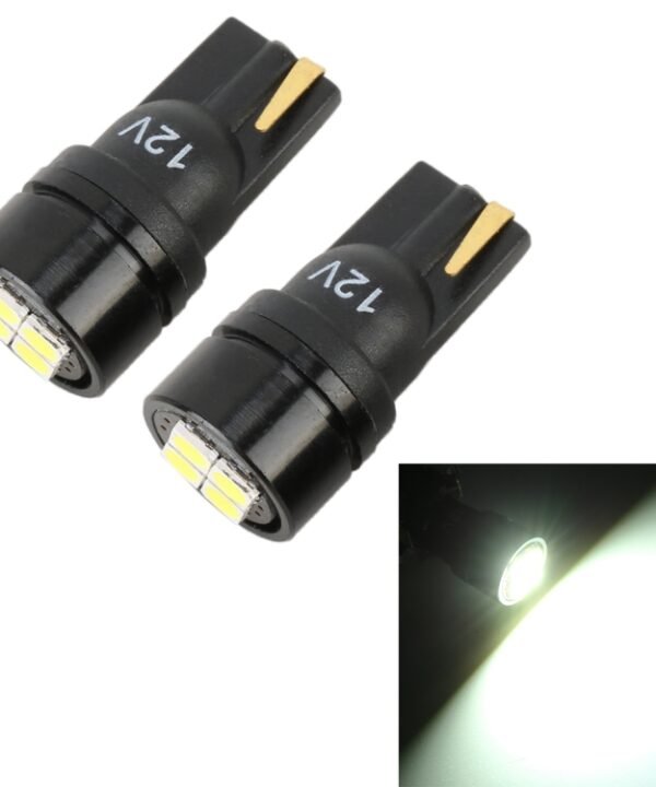 2 PCS T10 DC12V / 1.8W / 6000K / 140LM 4LEDs SMD-3030 Car Clearance Light
