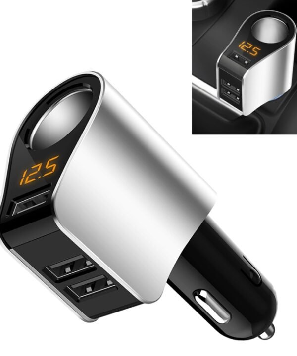 Car Multi-functional Three USB Charger Adapter 3 in 1 Fast Charger