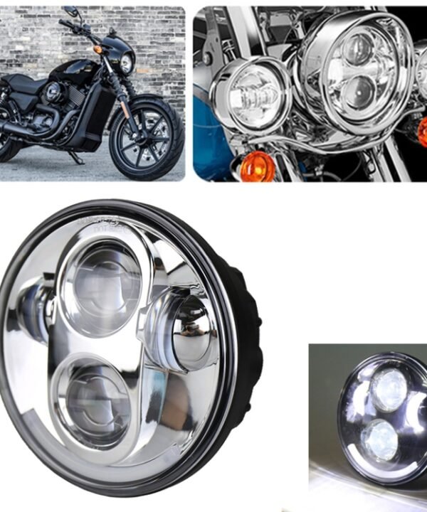 5.75 inch DC12V 6000K-6500K 40W Car LED Headlight for Harley, 5.75 inch (Silver), DC12V 40W