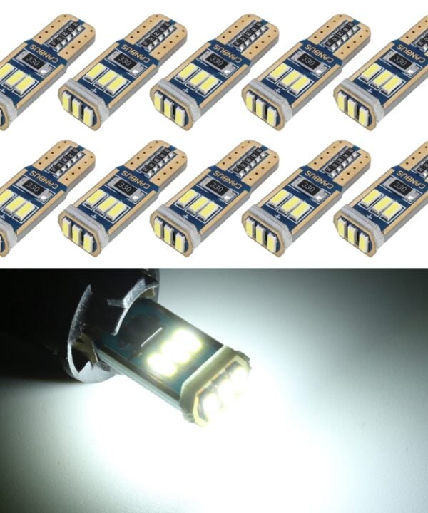 10 PCS T10 DC12V / 1.7W / 6000K / 110LM 9LEDs SMD-4014 Car Clearance Light, with Decoder
