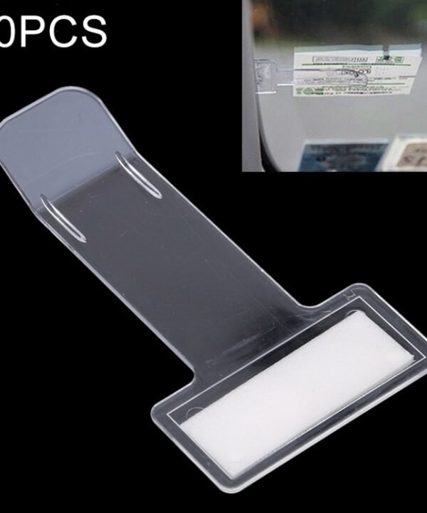 10 PCS Car Plastic Mounted Bill Clip Holder Parking Timing Car Ticket Holder