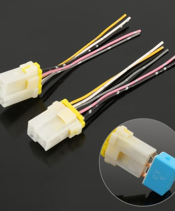 10 PCS 5 PIN Relay Holder Base with Wire