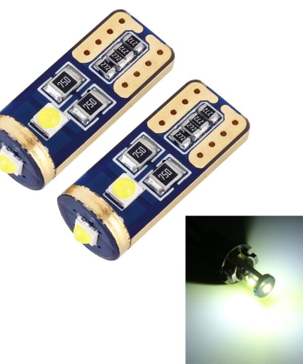 2 PCS T10 / W5W / 168 / 194 DC12V / 1.2W / 6000K / 85LM 3LEDs SMD-3030 Car Clearance Light