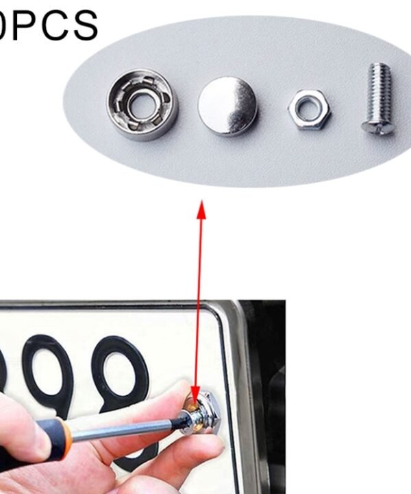 10 Sets Anti-theft Screws Car License Plate Bolts Frame Screws