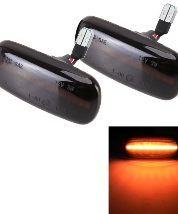 2 PCS DC12V / 3W Car LED Dynamic Blinker Side Lights Flowing Water Turn Signal Light for Audi, Yellow Light