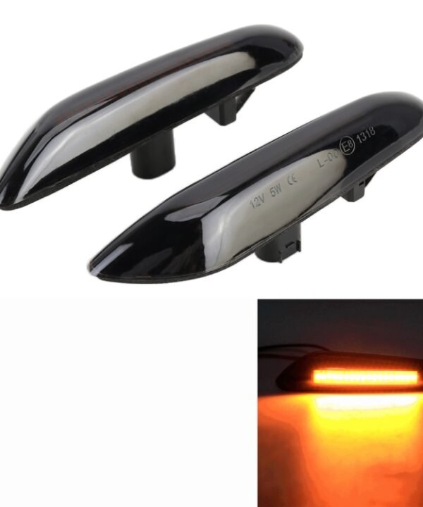 2 PCS D12V / 5W Car LED Dynamic Blinker Side Lights Flowing Water Turn Signal Light for BMW, Yellow Light