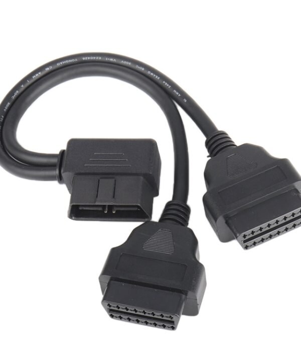 16PIN Car L Shape 90 Degree Connect OBD Diagnostic Extended Cable OBD2 Male to Female Cable