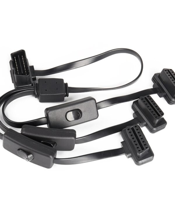 16PIN Car Ultra-thin OBD Diagnostic Extended Cable OBD2 Cable with Switch