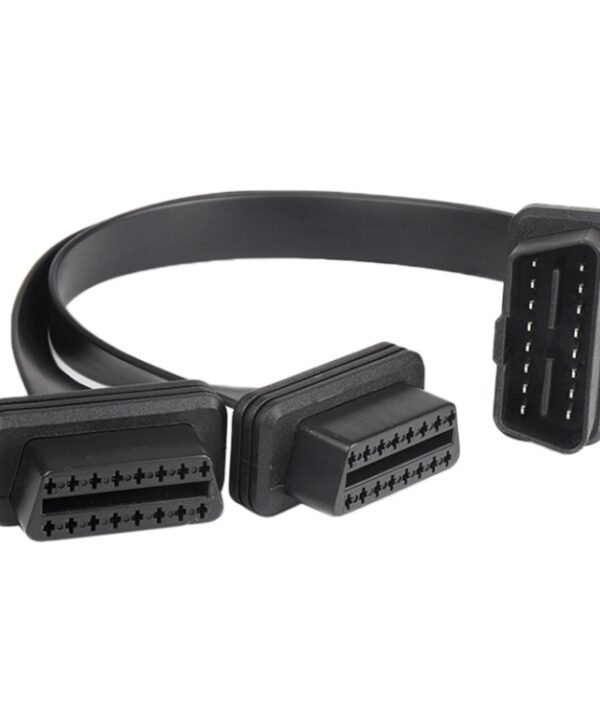 2 in 1 16PIN Car Straight Head OBD Diagnostic Extended Cable OBD2 Cable