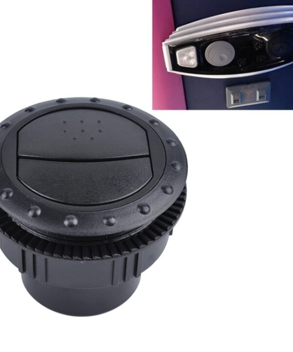Universal 60mm Round AC Air Outlet Vent for RV Bus Boat Yacht Auto Air Conditioner Vent Replacement Parts Car Accessories, B Style (Grey), B Style (Black)