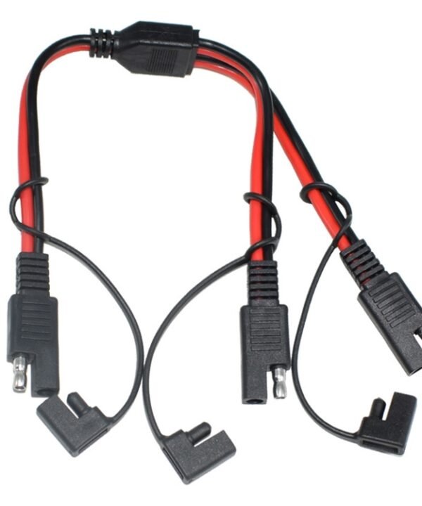 SAE One to Two Connection Extension Cable Car Power Cord