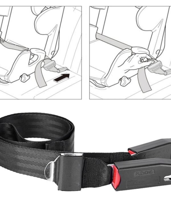 Car Kids Safety Seat Fixing Belt Children ISOFIX Interface Soft Connection Belt