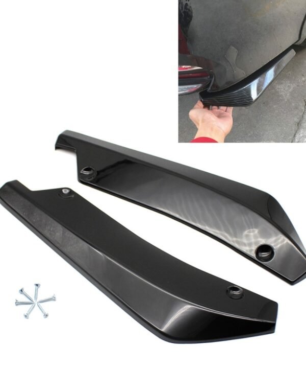 XH-6134 Black Car Universal Modified Rear Spoiler Anti-collision Protector Bar Strip Guard Sticker