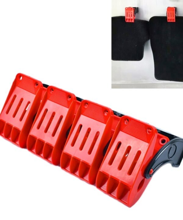 Car Foot Pad Cleaning Clip Multifunctional Wall Mounted Fixing Clip Hook