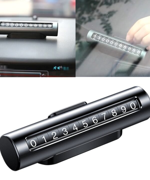 Car Metal Roller Creative Temporary Parking Card Parking Number Card, Metal Roller(Black), Metal Roller(Red), Metal Roller(Silver), Metal Roller (Silver Grey)