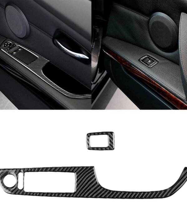 2 in 1 Carbon Fiber Car Right Driving Lifting Panel Decorative Sticker for BMW E92 2005-2012