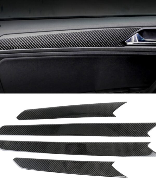 Car Carbon Fiber Door Panel Decorative Sticker for Volkswagen Tiguan L 2019-2021