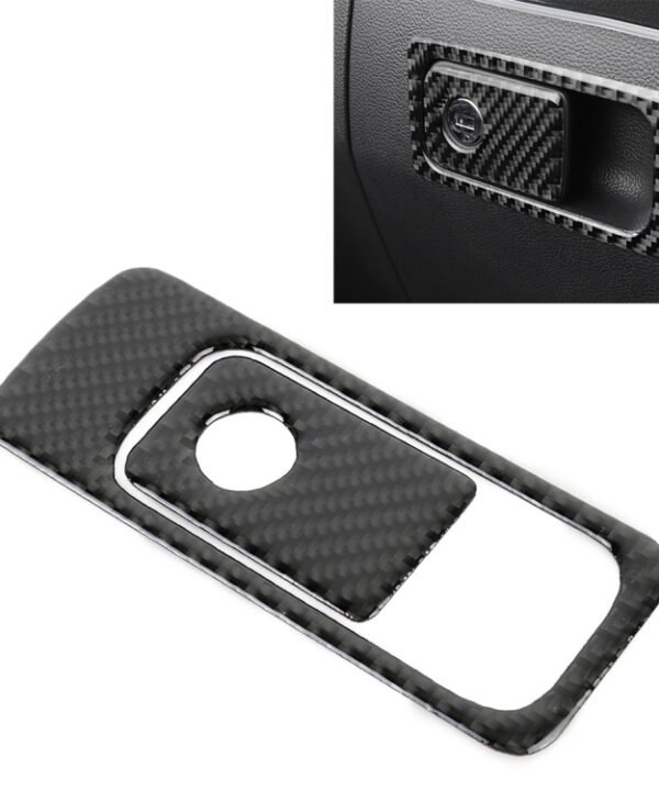 Car Carbon Fiber Front Passenger Seat Storage Handle Decorative Sticker for Volkswagen Tiguan L 2019-2021