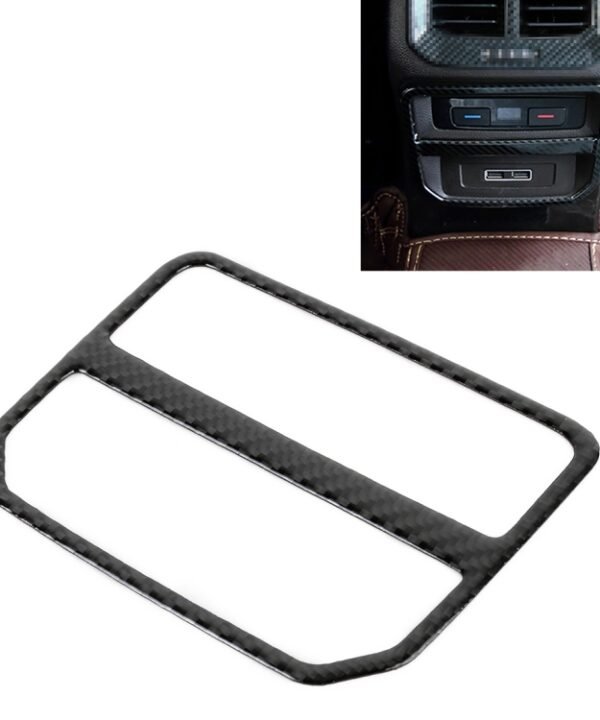 Car Carbon Fiber Rear Air Outlet Frame Decorative Sticker for Volkswagen Tiguan L 2019-2021