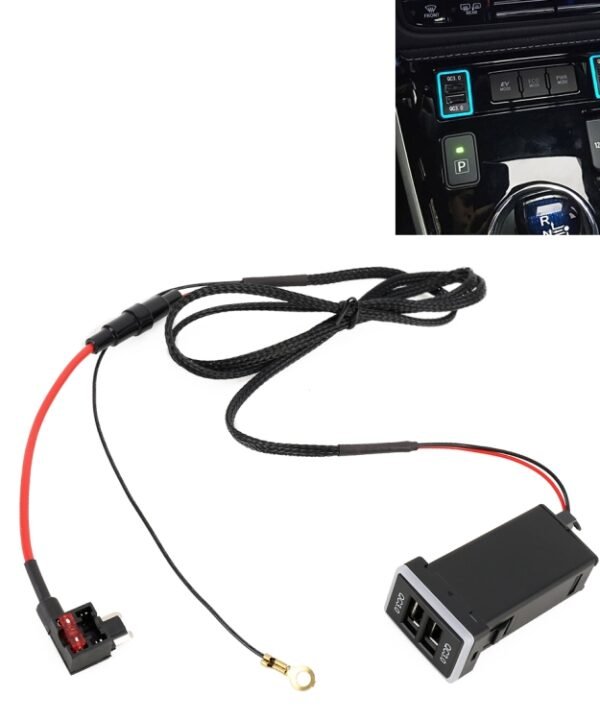 Car QC3.0 Fast Charge USB Interface Modification Charger for Toyota, Fuse to Take Power, Fuse (Ice Blue Light), Fuse (Blue Light), Fuse (Green Light), Fuse (Orange Light), Fuse (Red Light)