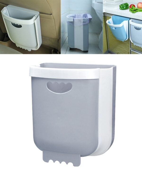 Car Folding Trash Can Household Kitchen Wall-mounted Ashbin