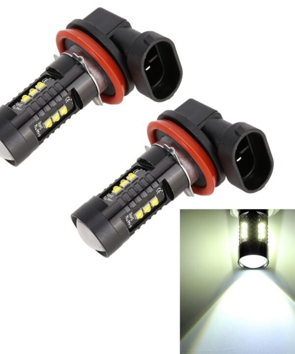 2 PCS H11 / H8 DC12V 4.3W 6000K 500LM Car Fog Lights with 12LEDs SMD-2525