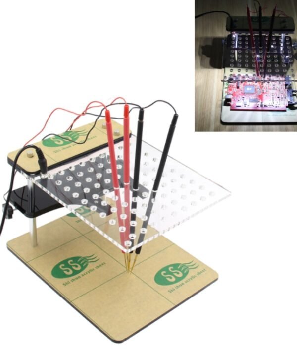 Car LED BDM Frame Holder BDM ECU Brush Test Stand with 4 Probe Pens, US Plug