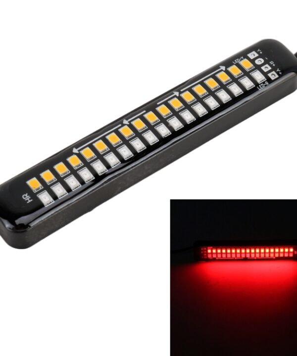 105mm DC12-24V / 1.6W Motorcycle LED Dynamic Blinker Side Lights Flowing Water Brake Lamp Turn Signal Light, Cable Length: 1m
