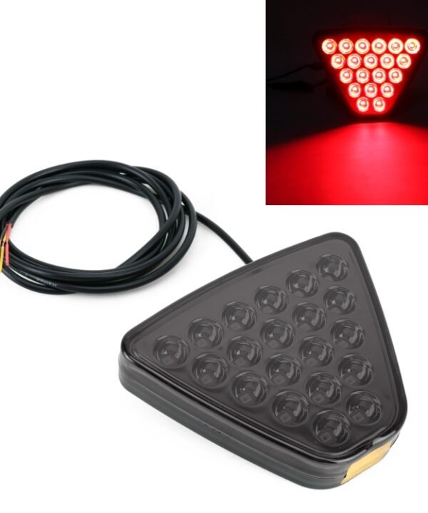 DC12V 1W Car Triangle Highlight Brake Lights Reversing Light with 20LEDs SMD-3528, Triangle (Black), Triangle (Red), Triangle (Transparent)