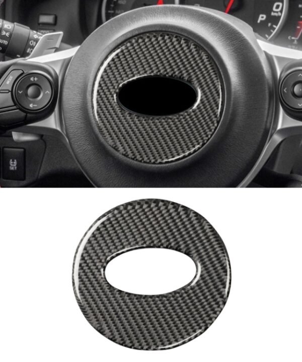 Car Carbon Fiber Steering Wheel Decorative Sticker for Subaru BRZ 2013-2017, Left and Right Drive Universal, Steering Wheel for Subaru BRZ